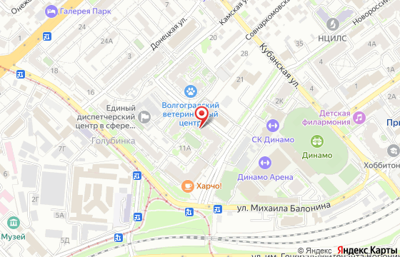 Карта: г. Волгоград, ул. Новороссийская, д. 11, офис 6