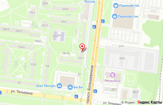 Карта: Большевиков проспект, 37 к1