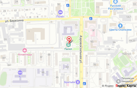 Карта: Красноярск, ул. Аэровокзальная, д.10