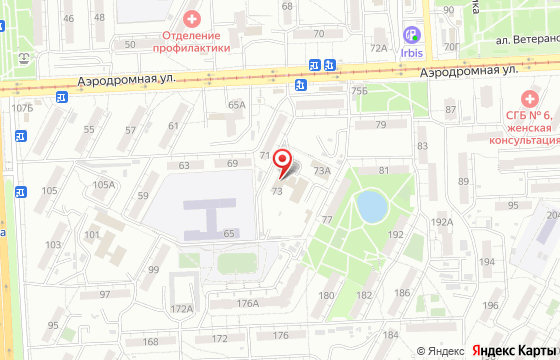 Карта: г. Самара, ул. Аэродромная, 73