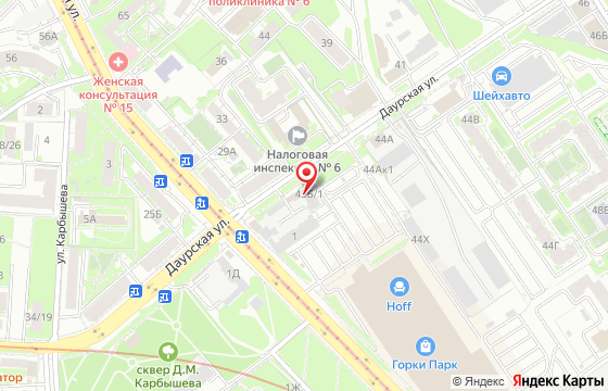 Карта: г. Казань, ул. Даурская, 42б, корп. 1