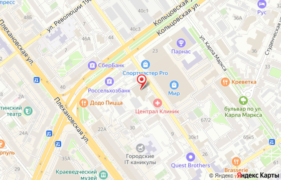 Карта: Воронеж, ул. Средне-Московская, 31