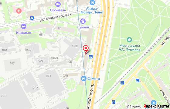Карта: Коломяжский проспект, 10 лит Д