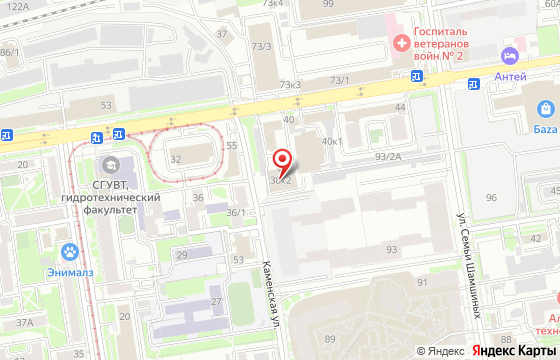 Карта: Новосибирск, ул. Писарева, 38/2