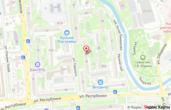 Карта: Красноярск, ул. Горького, 34