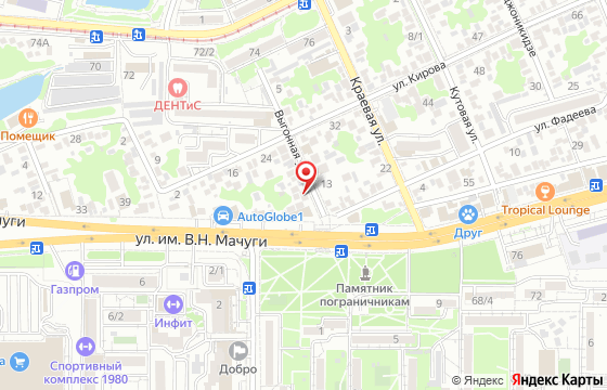 Карта: г. Краснодар, ул. Выгонная, 39