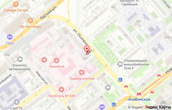 Карта: Самара, ул. Осипенко 3, стр. 4