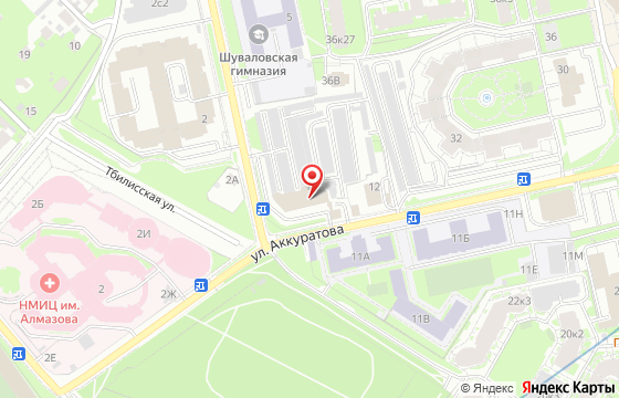 Карта: г. Санкт Петербург, улица Афонская 1 корпус 2, офис 324