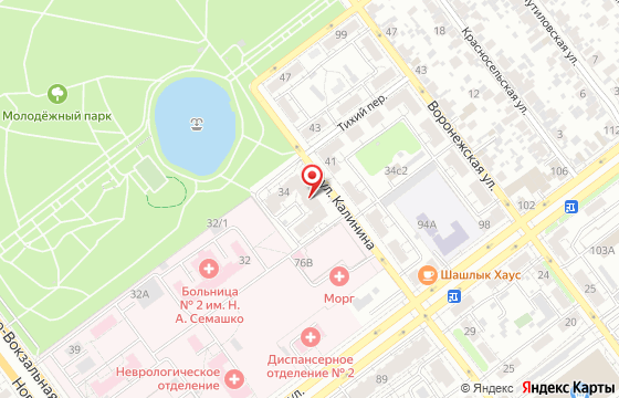 Карта: г. Самара, ул. Калинина, 34, оф. 88