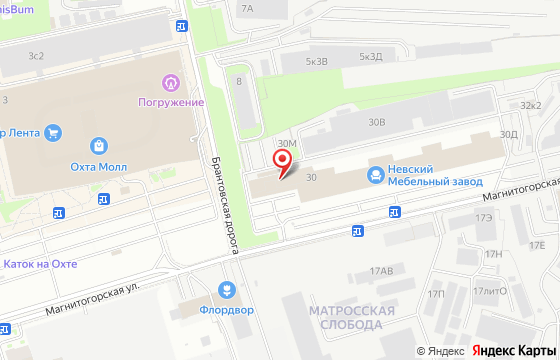 Карта: ул. Магнитогорская, д. 30