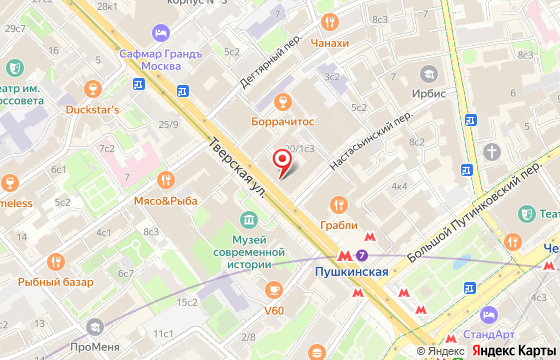 Карта: ул. Тверская, д. 20, стр. 1