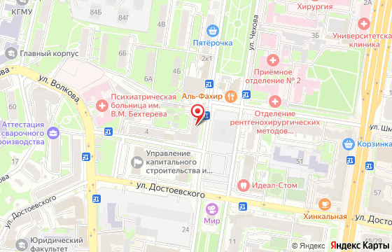 Карта: г. Казань, улица Чехова, 8/2