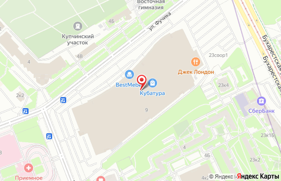 Карта: Санкт-Петербург, ул. Фучика, 9