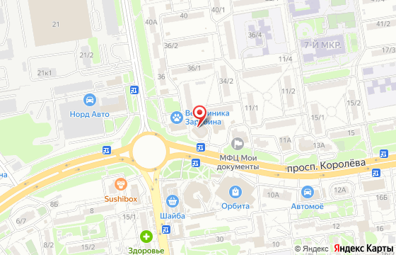 Карта: г. Ростов-на-Дону, ул. Королева, д.9В