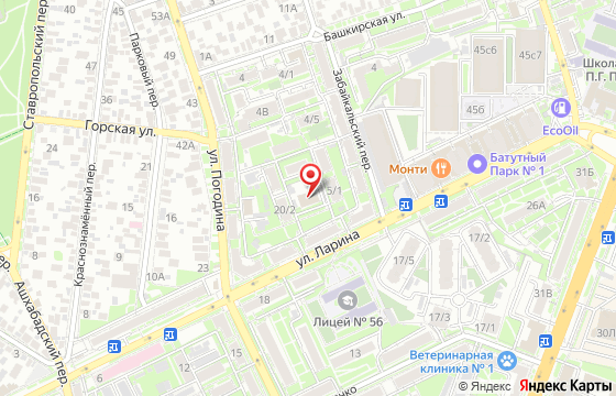Карта: г. Ростов-на-Дону, ул. Погодина 20/3, офис 6