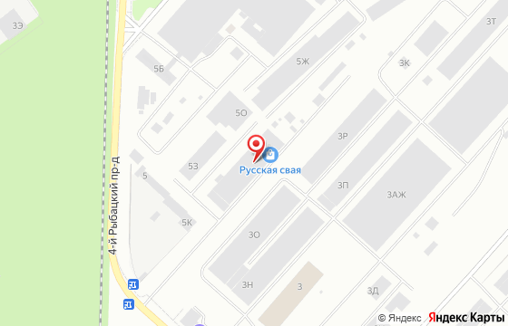 Карта: Санкт-Петербург, дорога на Петро-Славянку, 5И