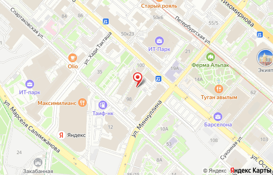 Карта: Казань, ул. Островского, 98