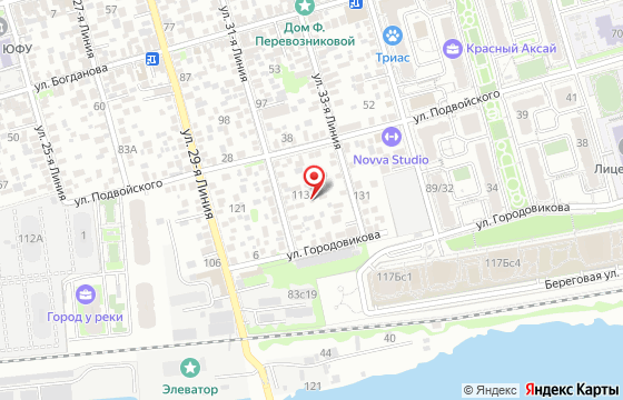 Карта: Ростов-на-Дону, ул. 31-я Линия, д. 117