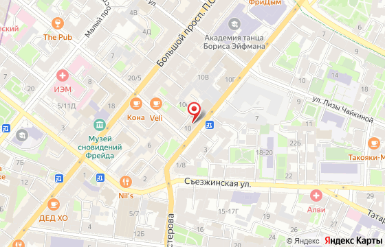 Карта: ул. Большая Пушкарская, д. 10
