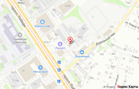 Карта: г. Казань, Дорожный переулок, д. 3а, офис 309