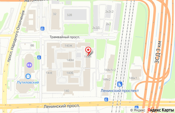 Карта: Ленинский проспект, 140И