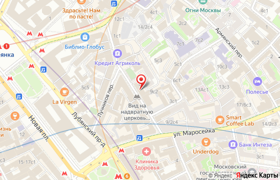 Карта: Большой Златоустинский переулок, 7 ст1
