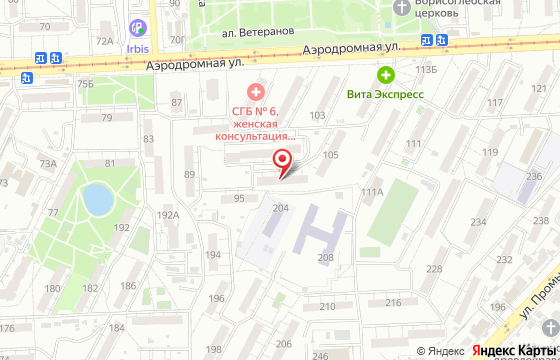 Карта: г. Самара, ул. Аэродромная, д.99