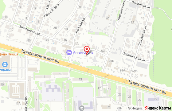 Карта: Самара, Красноглинское шоссе, 98