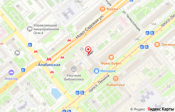 Карта: Самара, Ново-Садовая, 23