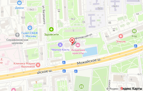 Карта: Можайское шоссе, дом 6, корпус 1