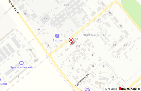 Карта: Челябинск, ул. Живописная, 5а