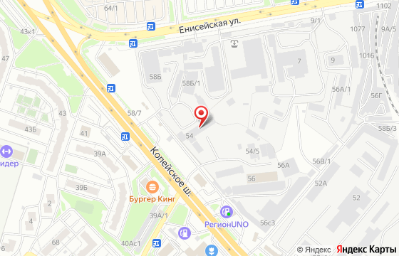 Карта: Челябинск, Копейское шоссе, 54