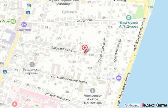 Карта: Воронеж, ул. Батуринская, д. 15