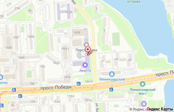 Карта: Челябинск, пр. Победы, д. 160, офис 333