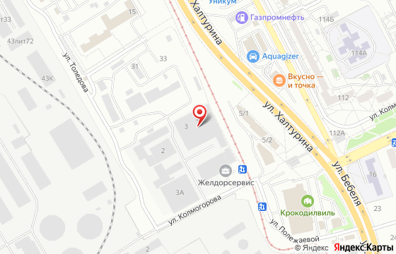Карта: г. Екатеринбург, ул. Колмогорова, д. 3, офис 904