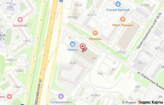 Карта: кирпичные выемки дом 2, корп. 1.