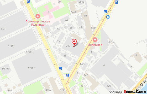 Карта: Санкт-Петербург, Кондратьевский пр., д. 2, оф. 42