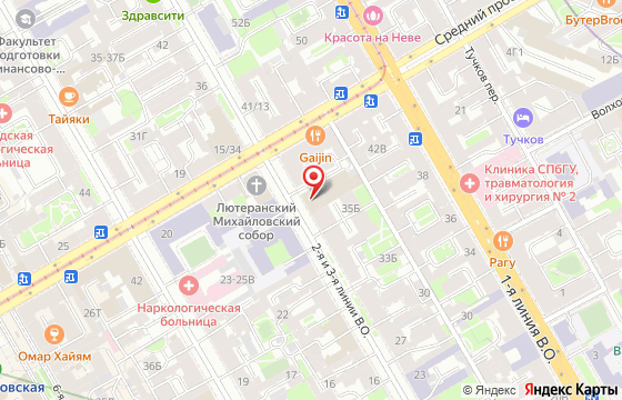 Карта: 2-я линия В.О., 37