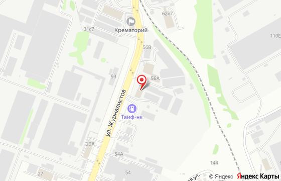 Карта: Казань, ул. Журналистов, 56