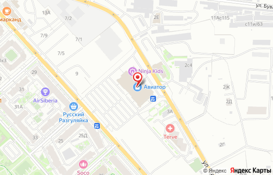 Карта: Красноярск, ул. Авиаторов, 5, оф. 4-72