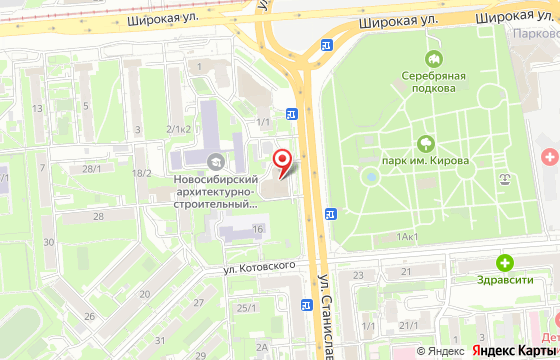 Карта: Новосибирск, ул. Станиславского, 2/3