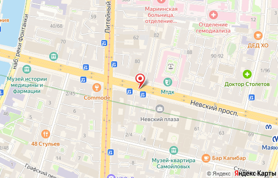 Карта: Невский проспект., 204, Офис 86