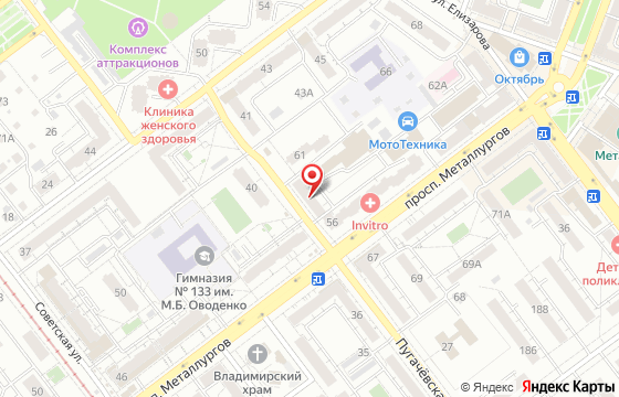 Карта: г. Самара, ул. Пугачевская, д. 59
