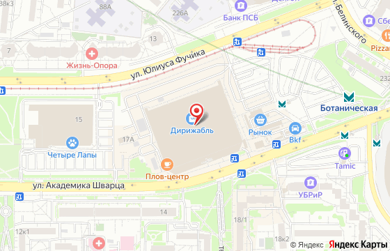 Карта: г. Екатеринбург, ул. Шварца, 17