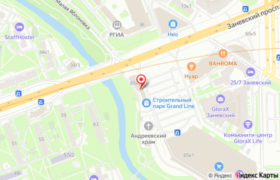 Карта: Заневский проспект, 65 к2