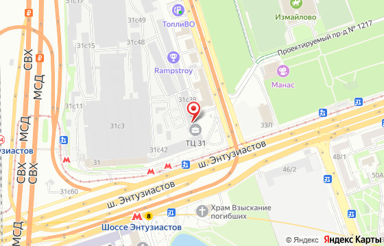 Карта: Энтузиастов шоссе, 31 стр. 38
