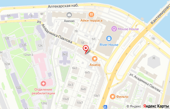 Карта: ул. Академика Павлова, 6к1