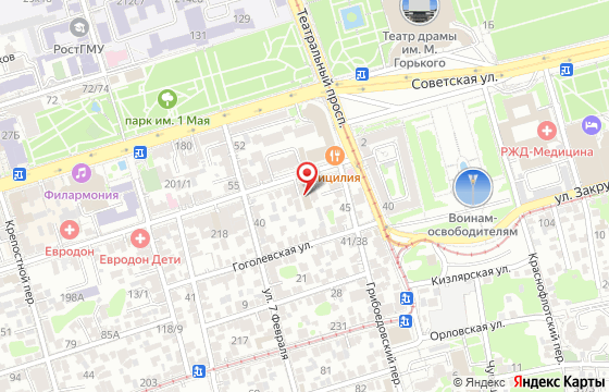Карта: Ростов-на-Дону, ул. Социалистическая, д. 232