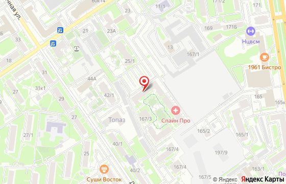 Карта: Новосибирск, Красный проспект 167/3, офис 13