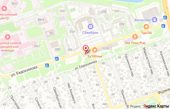 Карта: г. Ростов-на-Дону, ул. Евдокимова, д. 102Б